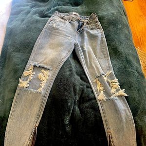 Ripped boyfriend jeans